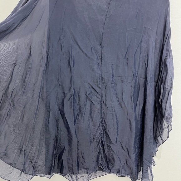 Froccella made in italy silk blend navy cape size medium - Picture 6 of 8